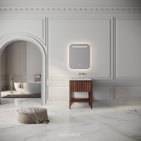 Kensington Vanity Unit & Stone Basin 600mm Walnut